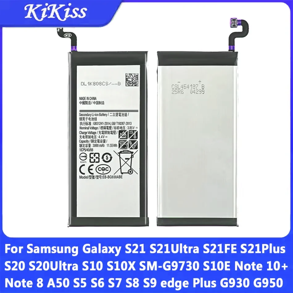 Battery For Samsung GALAXY S10X S10 S20 S21 Ultra 5G S5 S6 S7 S8 S9 Plus Edge Note 8 Note 10 Plus A50 EB-BG998ABY EB-BG991ABY