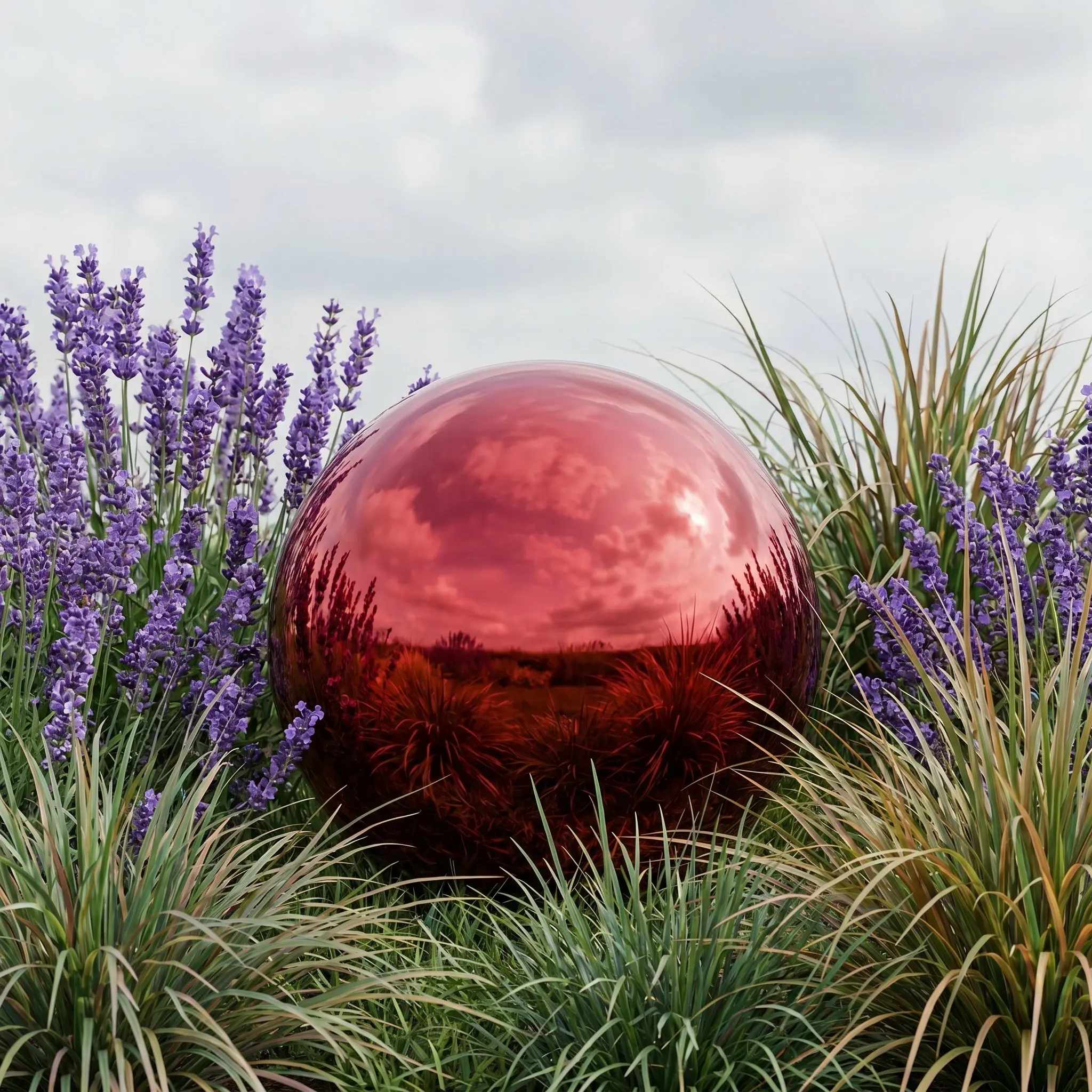 Gazing Globe Garden Mirror Ball Polished Stainless Steel Hollow Sphere Reflective Orb Outdoor Yard Futuristic Lawn Accent