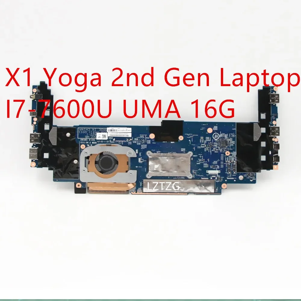 

Материнская плата для Lenovo ThinkPad X1 Yoga 2-го поколения, материнская плата для ноутбука I7-7600U UMA 16G 01AX856 5B20V13746