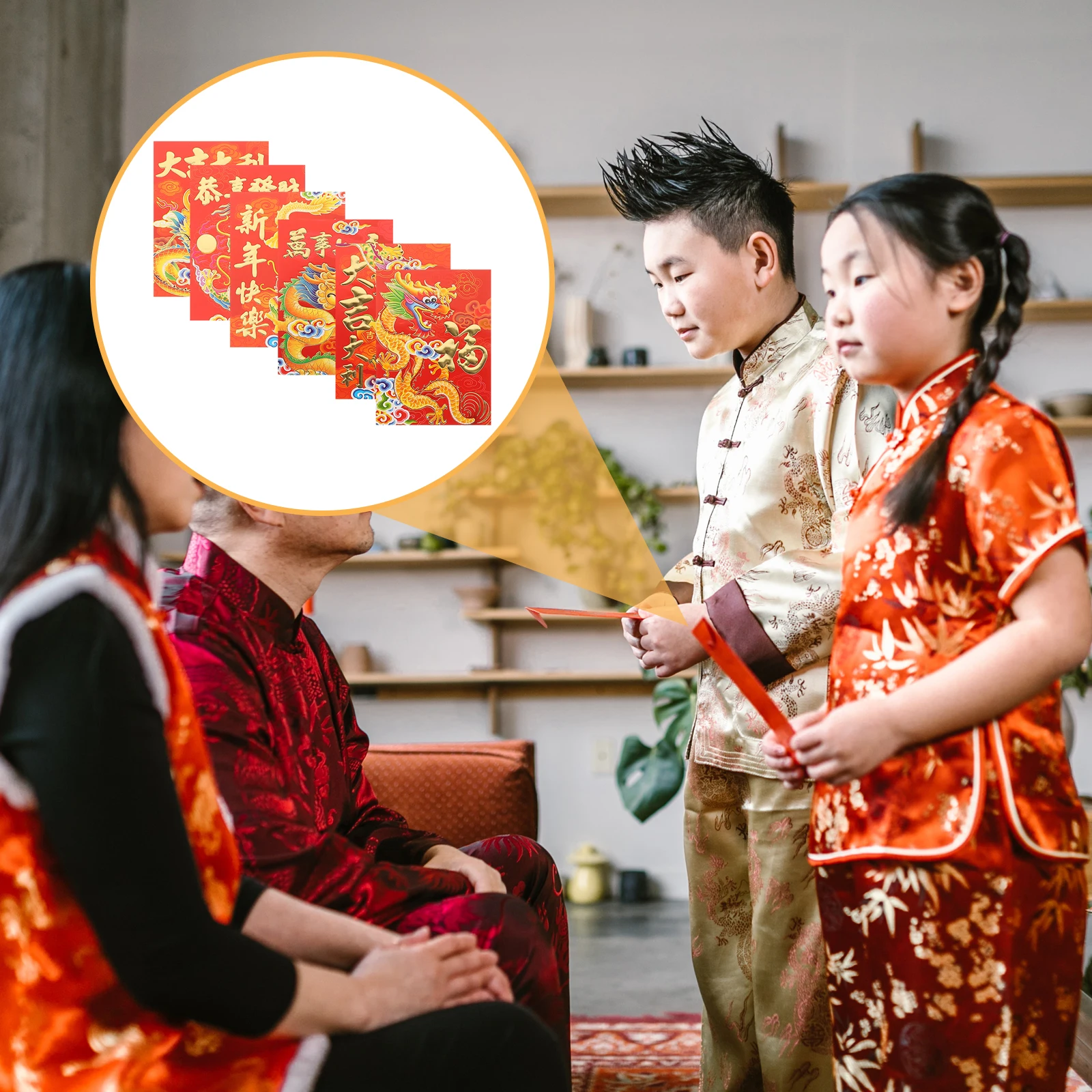 

30pcs Creative Paper Red Envelope Chinese New Year Festival Decorative Packets Gift Envelopes For Storage Lunar Spring