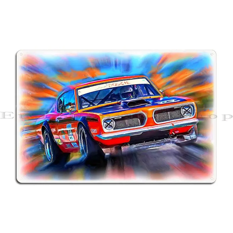 Power Barracuda Metal Plaque Poster Cinema Garage Decoration Club Designer Tin Sign Poster