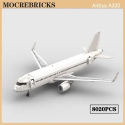 City Creative Collector Series Aircraft Plane Airport UCS Airbus A320 Airplane Model Building Blocks DIY Technology Bricks Toys