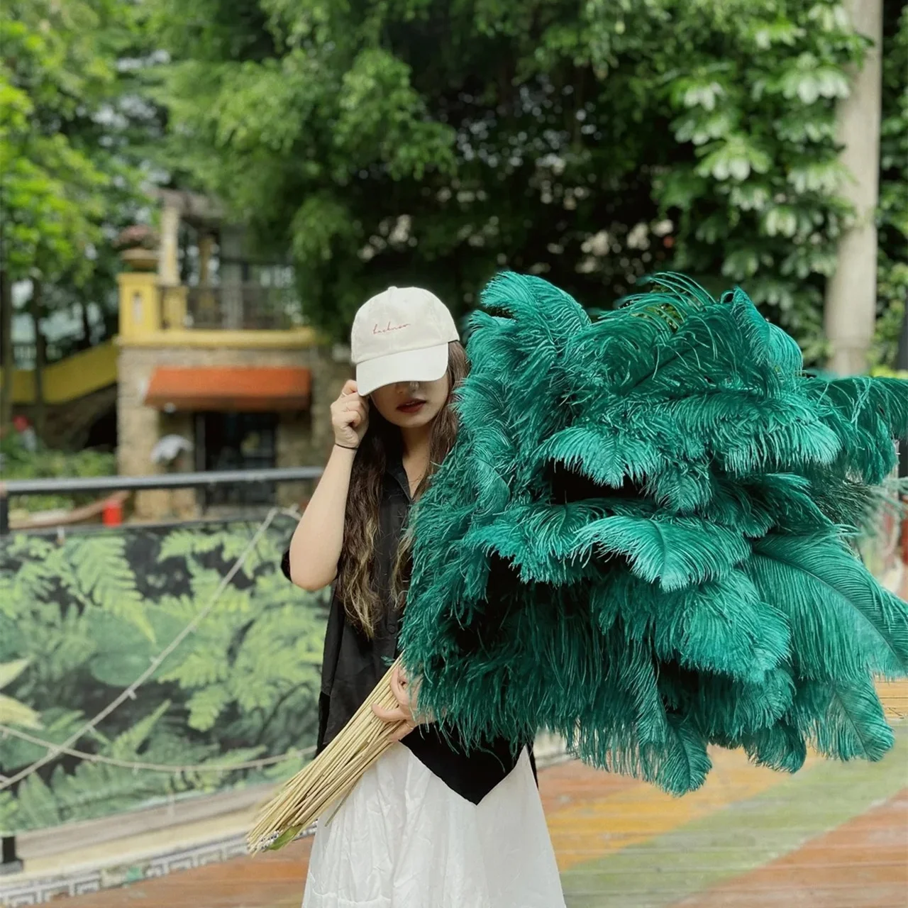 15-60CM 10pcs Ostrich Feathers Bulk for Crafts Wedding Party Home Table Centerpiece Decoration Carnival Ostrich Plume Dark Green