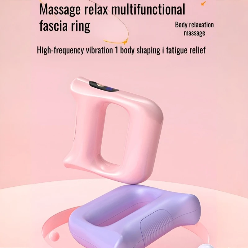 Anello Massaggiante Vibrante, Stimolatore Muscolare per Fitness e Yoga, Ricaricabile, Brucia Grassi Rapido, Attrezzatura Portatile per Allenamento in Palestra e a Casa