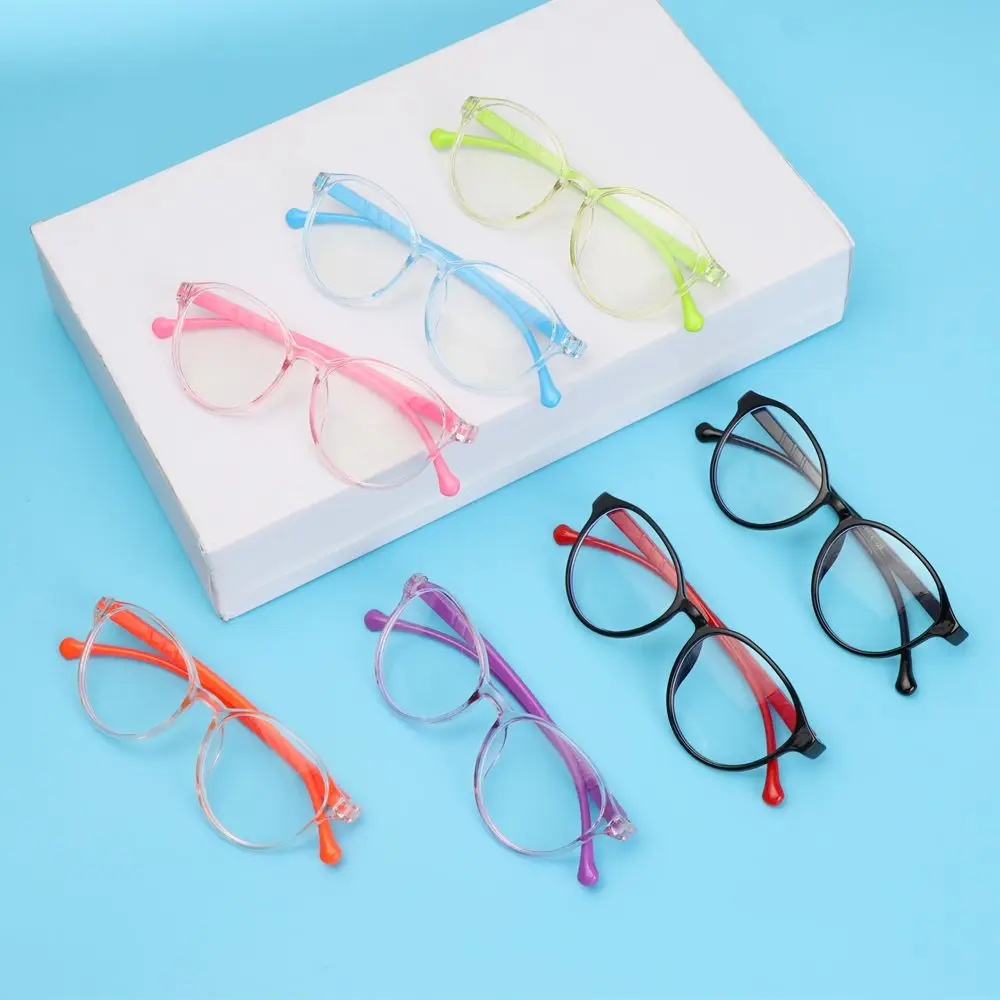 Fashion Glasses Protection Online Classes Round Eyeglasses Kids Glasses Anti-blue Light Ultra Light Frame