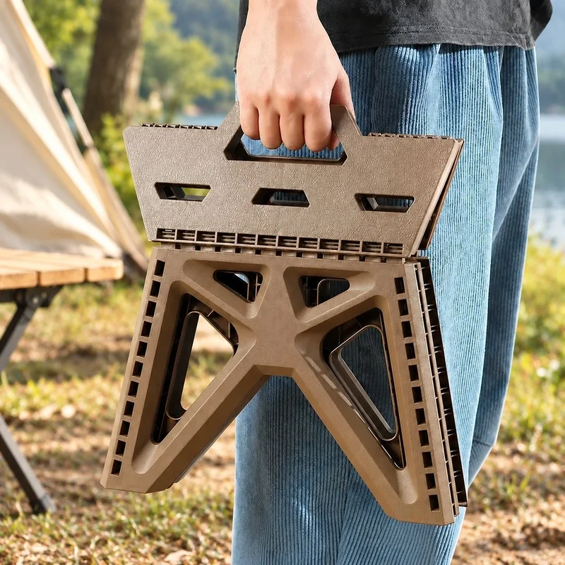 Portable Folding Stool, Heavy-Duty and Sturdy for Outdoor Camping, Fishing, and Beach Use
