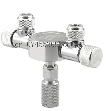 WYIN Stainless Steel Aquarium Multi Way CO2 Distributor Splitter Needle Valve, Check Valve Bubble Counter for Solenoid Regulat