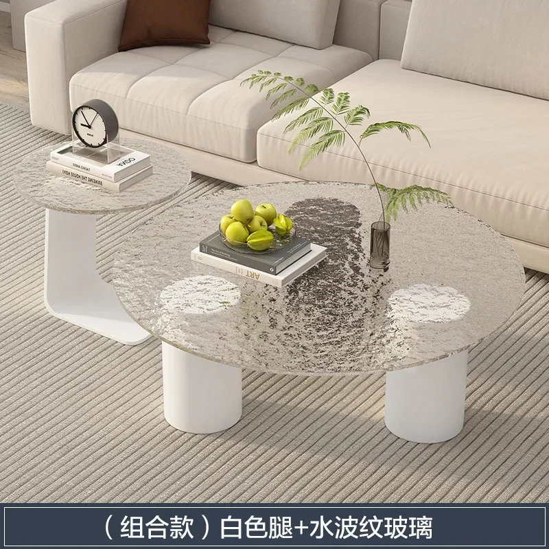z Round Living Room Coffee Tables Modern Luxury Coffee Table Glass Transparent Design Bedroom Center  Home Furniture