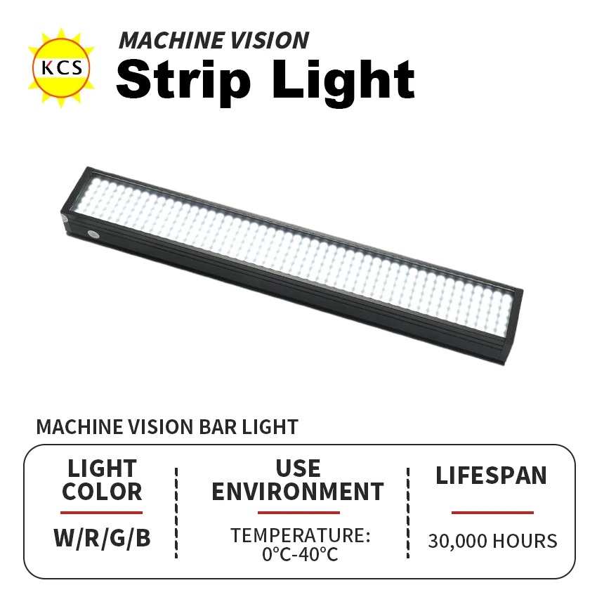 KCS 24V 롱 스트립 라이트 검사 LED 롱 스트립 라이트 소스 감지 인식 램프 DC24V 길이 225MM