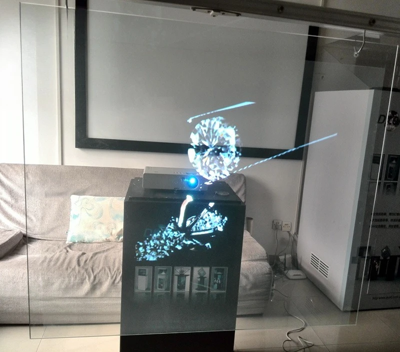 For New Holographic Projection Film Transparent 3D Rear Projector Cloth for Glass Window in Stock
