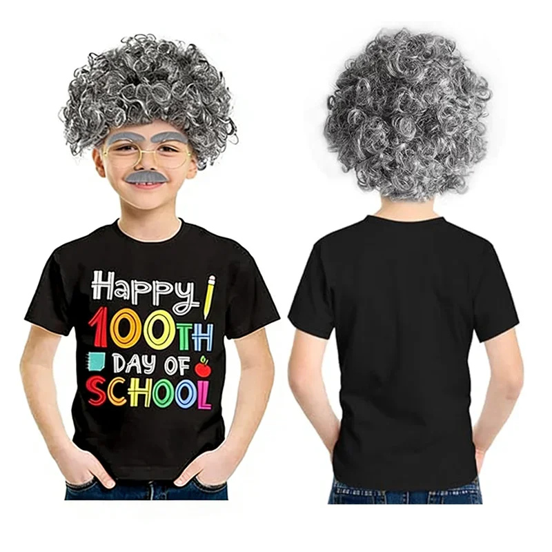 Boys Grandpa Old Person Performance Outfits Children 100 Days Of School Dress Up Gifts Old Man Costume for Kids Carnival Outfits