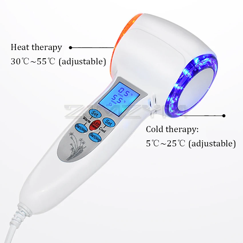 Máquina de microdermoabrasión de diamante con ultrasonido portátil 5 en 1, depurador facial ultrasónico, herramientas para el cuidado de la piel, martillo frío y caliente