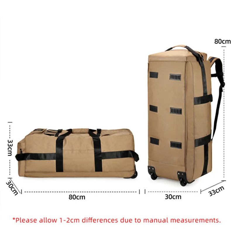 Foldable Wheeled Bag Unisex Universal Travel Bags with Wheels Waterproof Luggage Storage Bags Large Capacity Travel Bag XM135