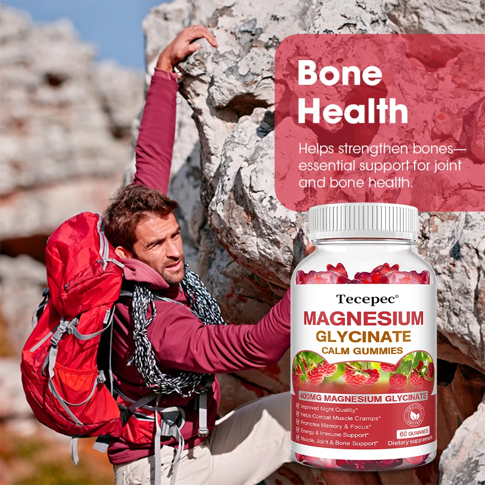 Magnesium Glycinate Gummies-Adult Supplements That Aid Relaxation,Promote Heart Health,and Support Bone Marrow and Joint Health