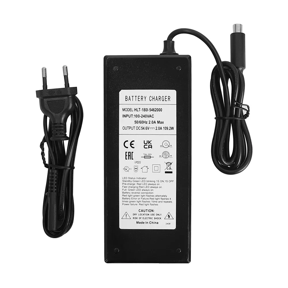 54.6V 2A Charger for Kugoo Kukirin G2 Pro KUGOO Kukirin G2 MAX Electric Scooter Battery Charger Replacement Accessories