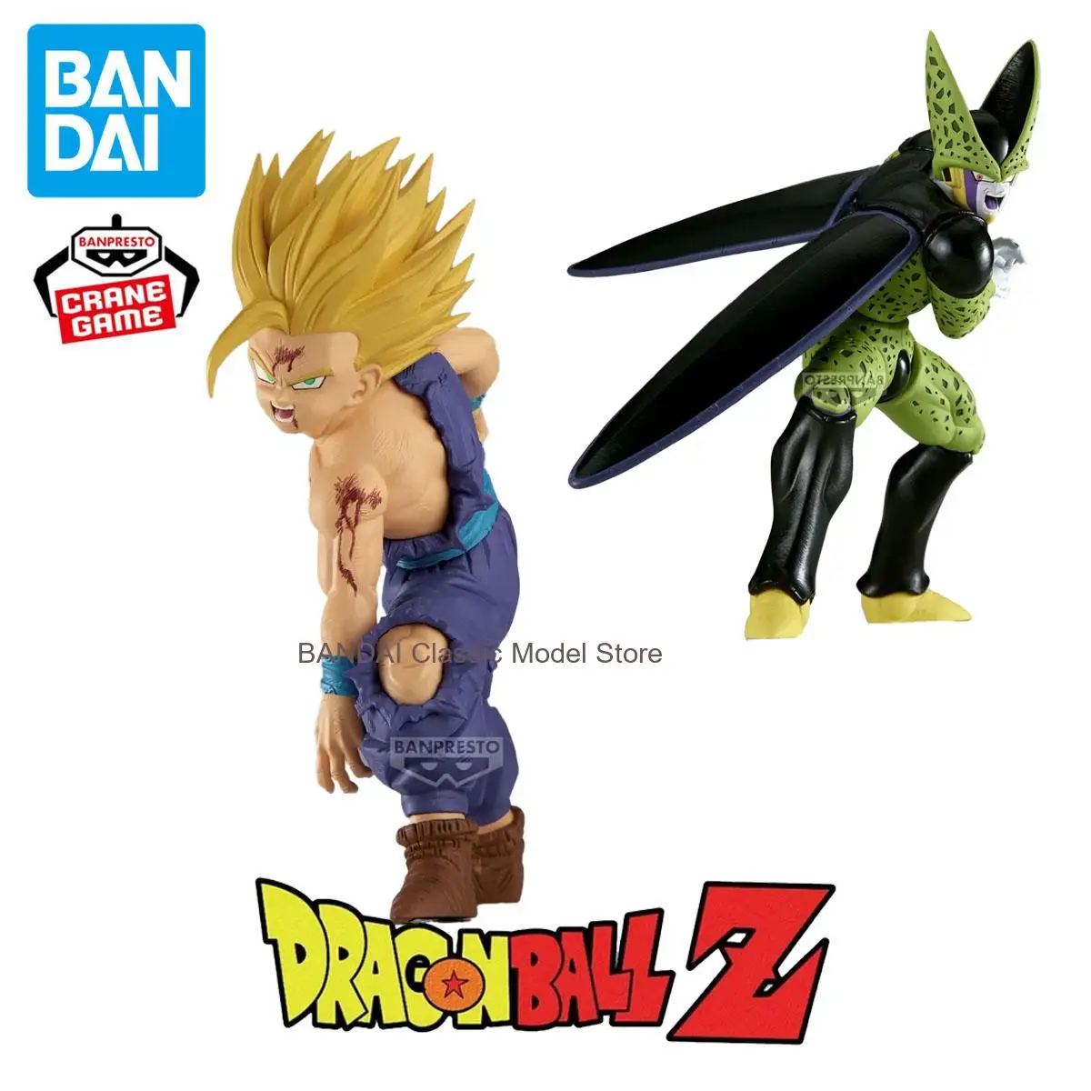 En Stock, Figura de Acción Original de BANDAI, Anime Dragon Ball Z MATCH MAKERS, Cell VS Son Gohan Super Saiyan, Modelo Coleccionable, Juguete de Regalo