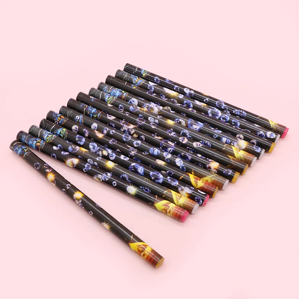 6 pezzi raccoglitore di strass matita di cera autoadesiva penna di arte del diamante applicatore di strass raccoglitore di gemme strumento di punteggio dei gioielli per manicure