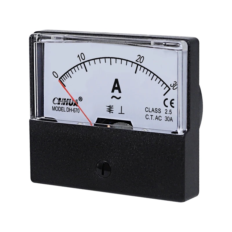 Analog Ammeter Gauge DH-670 AC Ammeter Panel Ampere Meter Current Meter Current Tester Analog Meter1A2A3A5A10A2030A50A