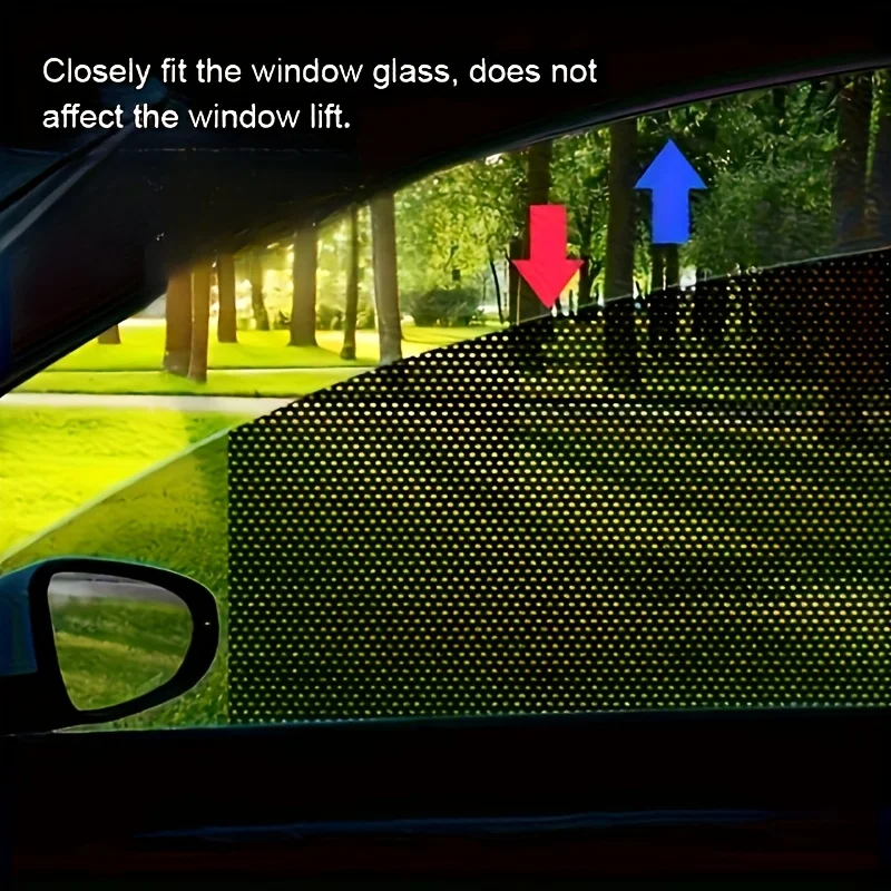 4 Pcs Car Sun Shade Set Black Mesh Static Cling Window Cover Uv Protection Sun Block Heat Insulation Side Window Film Cars Suv