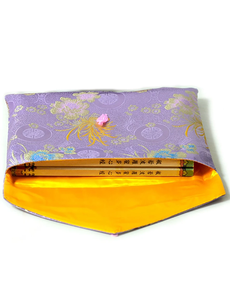 Buddhist Scripture Storage Bag, Double Layer, Thickened Hand, Copied Scripture Bag, Organizer for Painting, Drawing, Art