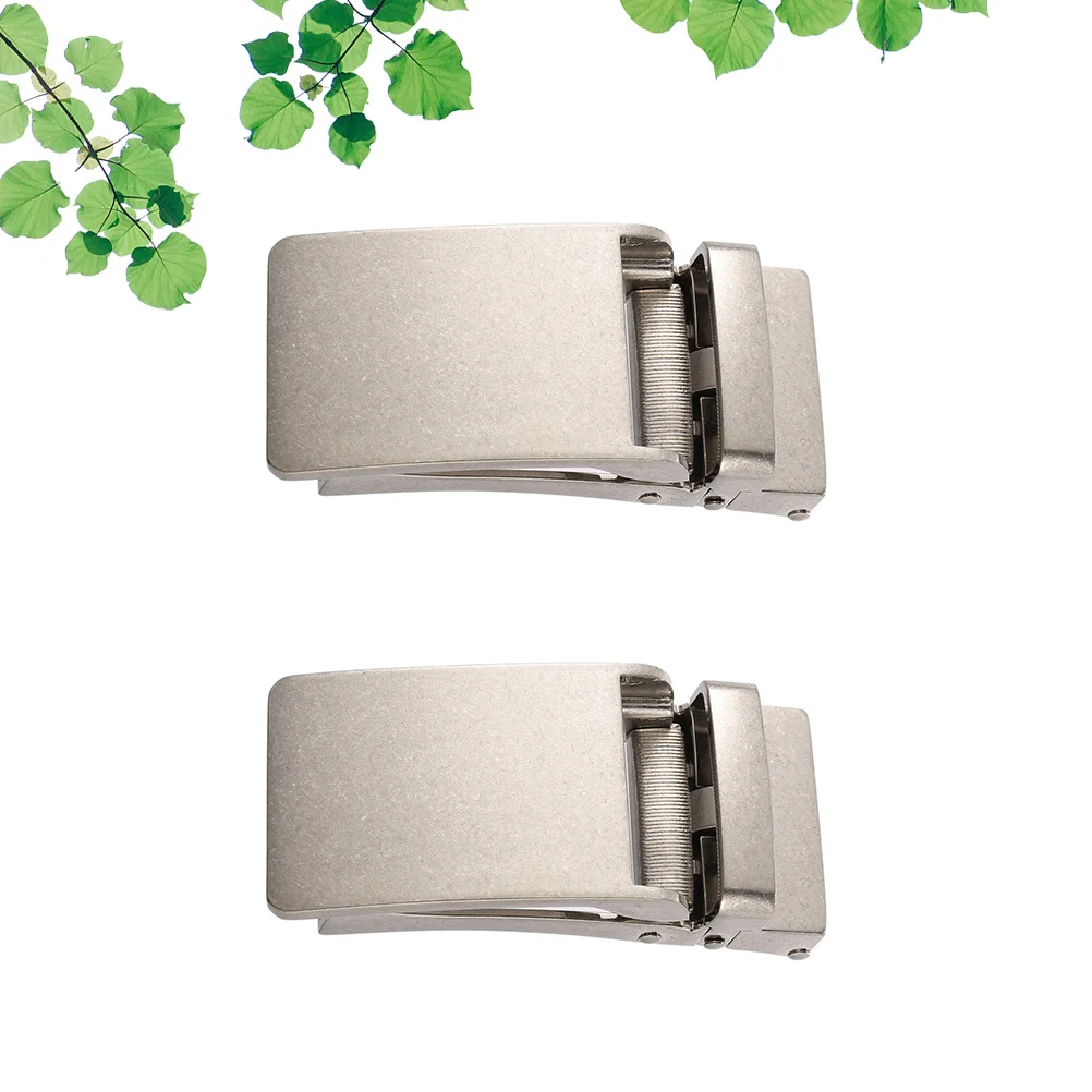 2 قطعة مشبك حزام أوتوماتيكي من سبيكة للرجال سهل الاستبدال مناسب للأشرطة الفضية بإبزيم بسقاطة للرجال أداة لعب الأدوار #1