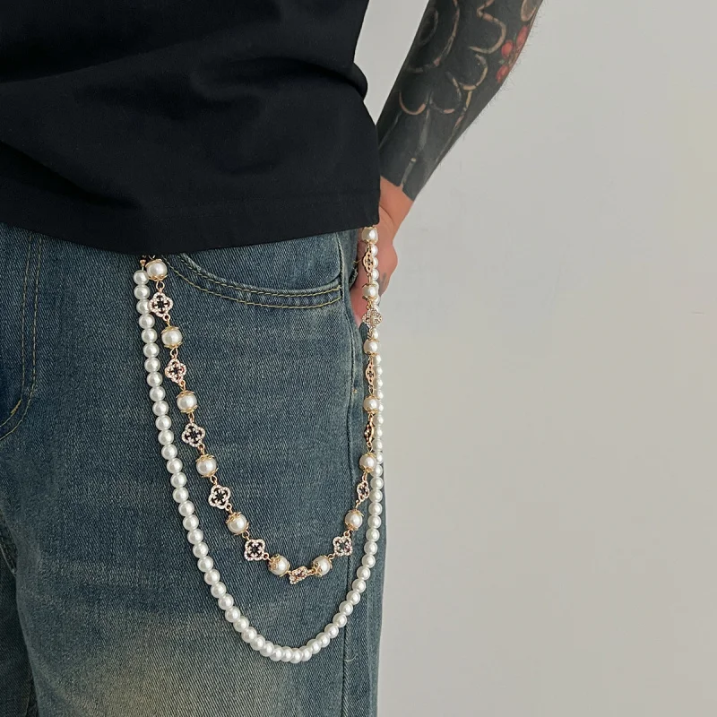 Мужская цепочка для брюк, модная уличная цепочка для джинсов в стиле хип-хоп, подвеска-сумка для молодых мужчин и женщин