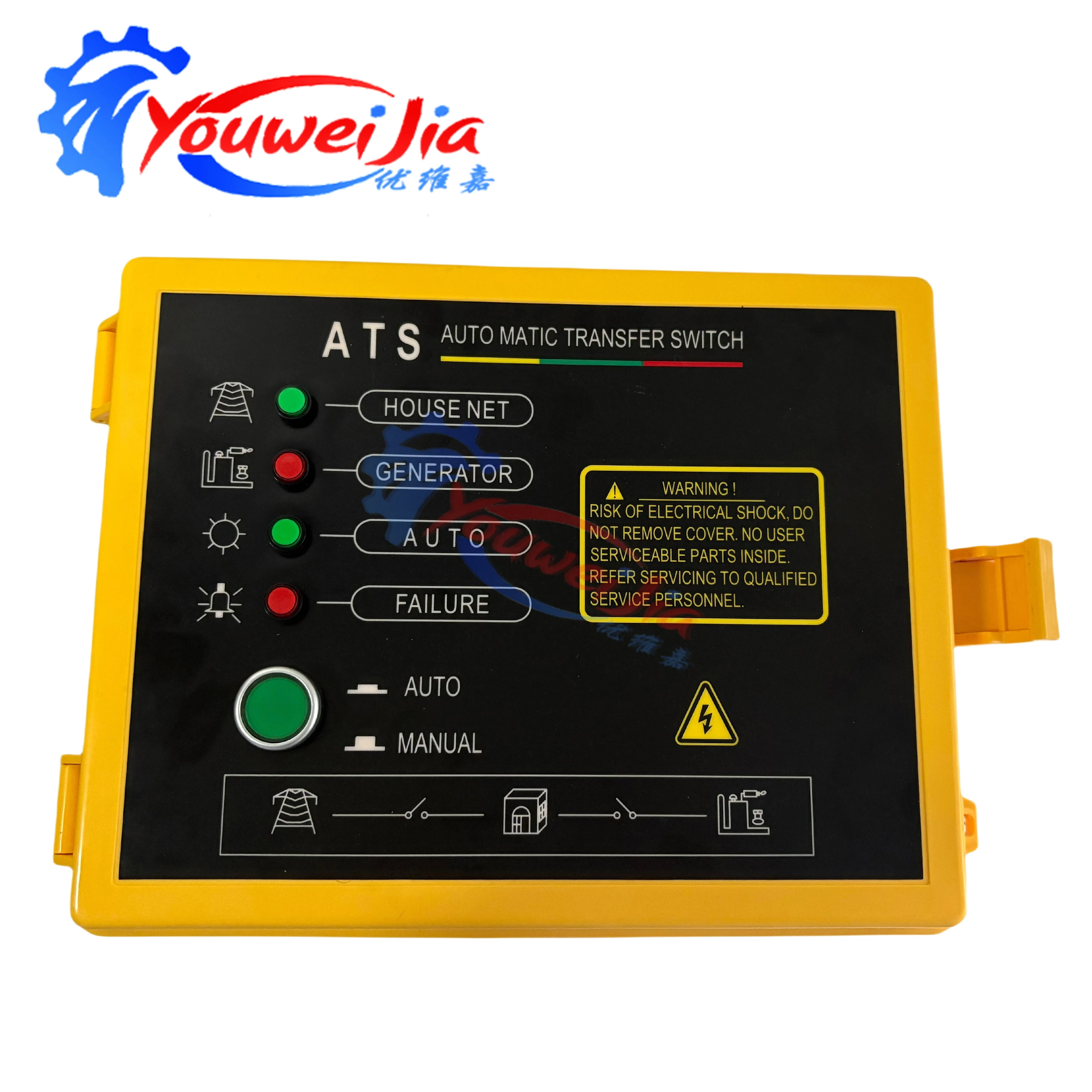 5Pin 10KW 12KW Diesel Engine ATS Control Box Automatic Transfer Switch Manual Auto Start Stop Generator Control Panel 220V 380V