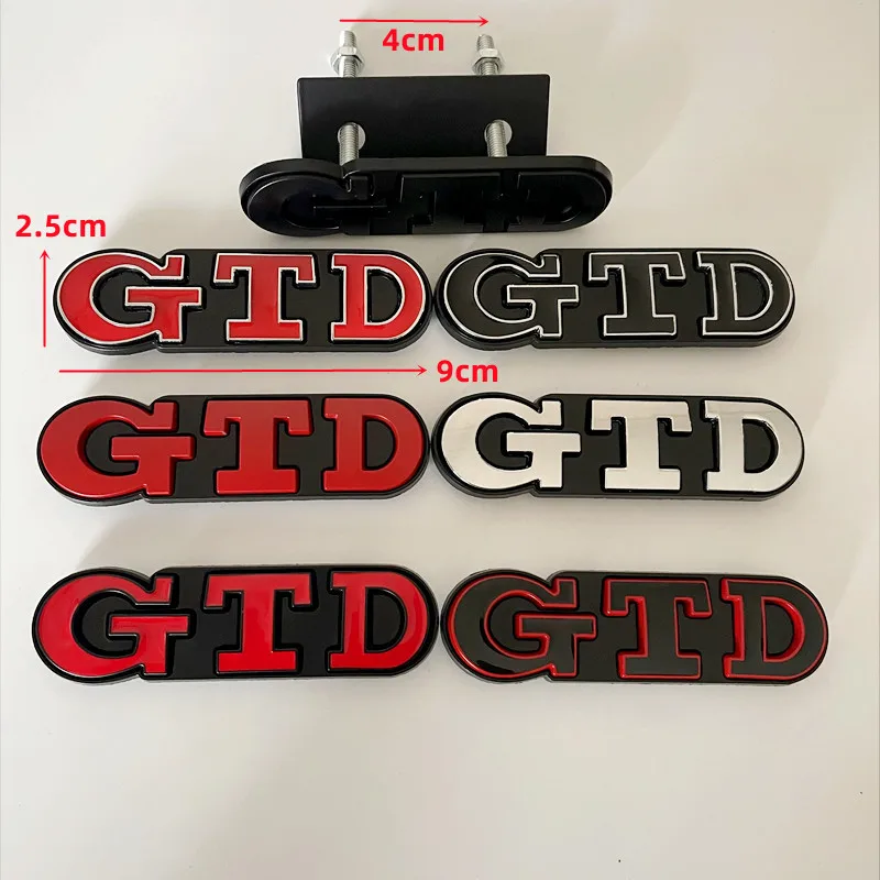 3D Metal Front Grille GTD Logo Emblem Rear Trunk Badge Stickers For Volkswagen VW Golf 2 4 5 6 7 R MK2 MK3 MK4 Car Accessories - view 3