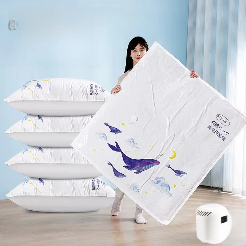 

Thickened Vacuum Compression Bag for Clothes And Quilts down Jacket Special Use Bag Home Use Storage Solution by Zhuome