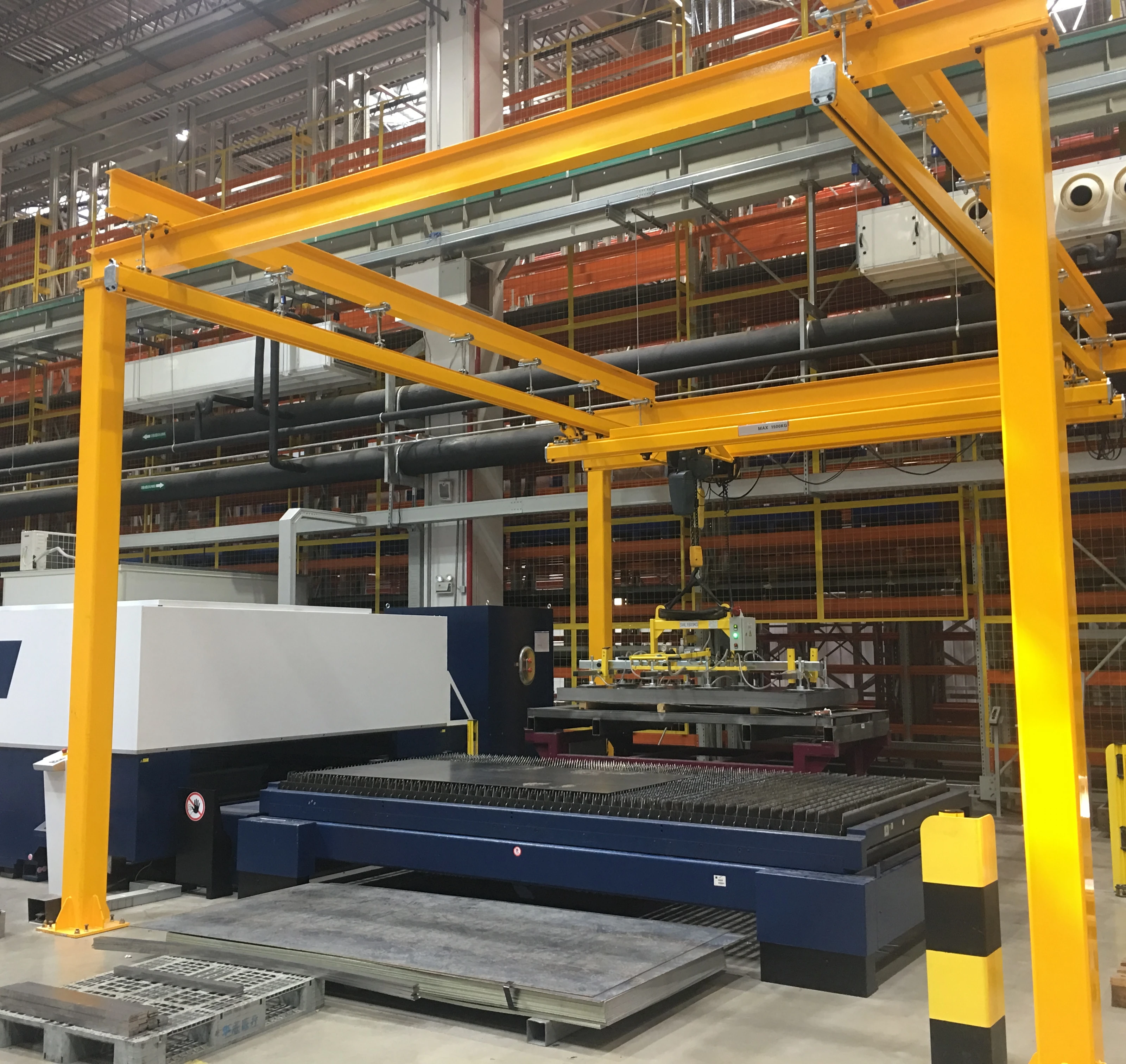 Awovolift Bridge Jib Crane KBK Suspension Overhead Jib Crane 1ton Light Suspension Overhead Crane Lift for Laser Cut Machine