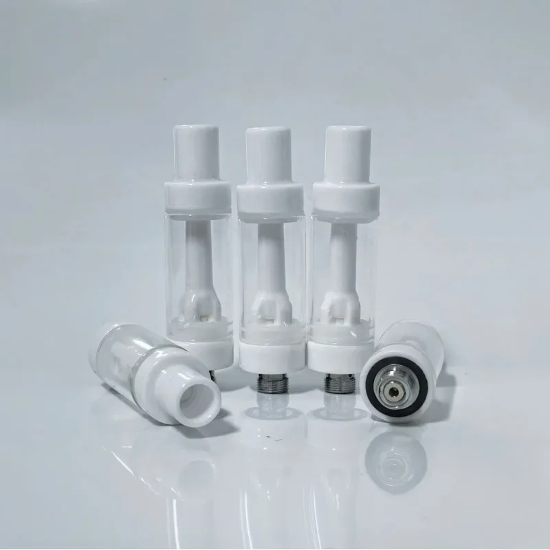 

10-50pcs 2ml Full Ceramic Cartridges Pod Round Tip Atomizers for 510 Thread Preheat Battery Thick Oil Vaporizer