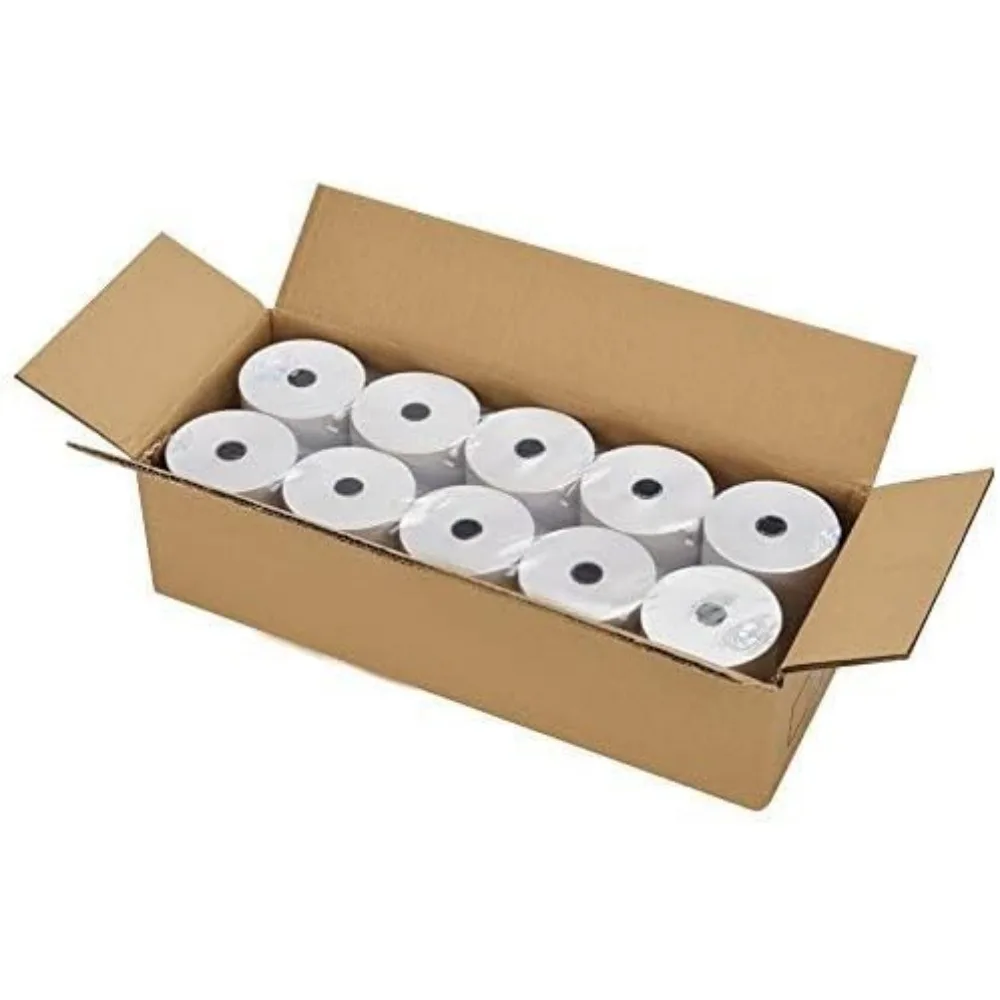 لفات ورق الإيصالات الحرارية، 3-1/8 بوصة × 230 قدم، عبوة من 40 لفة