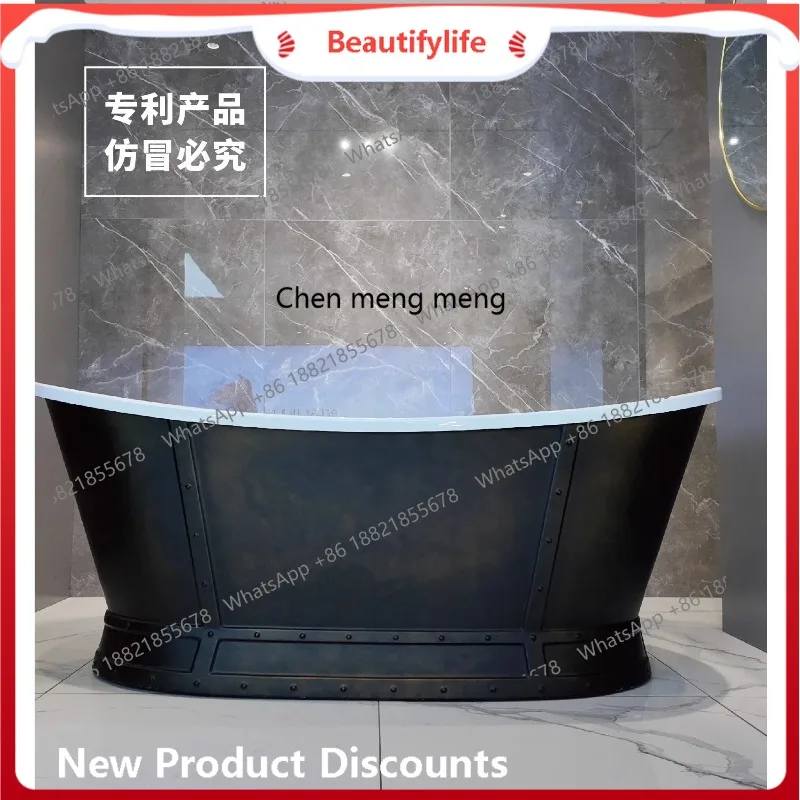 

B67 Acrylic freestanding bathtub Vintage French hotel B & B integrated seamless bathtub