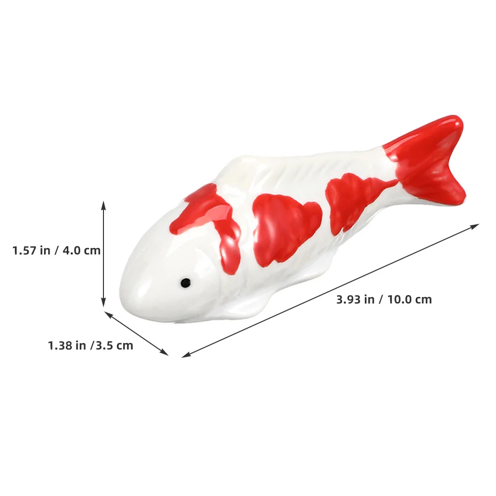 

4Pcs Decorative Aquarium Fish Ceramic Floating Fish Tank Ornament for Pond Bird Bath Pool Underwater Layout Craft Smooth Texture