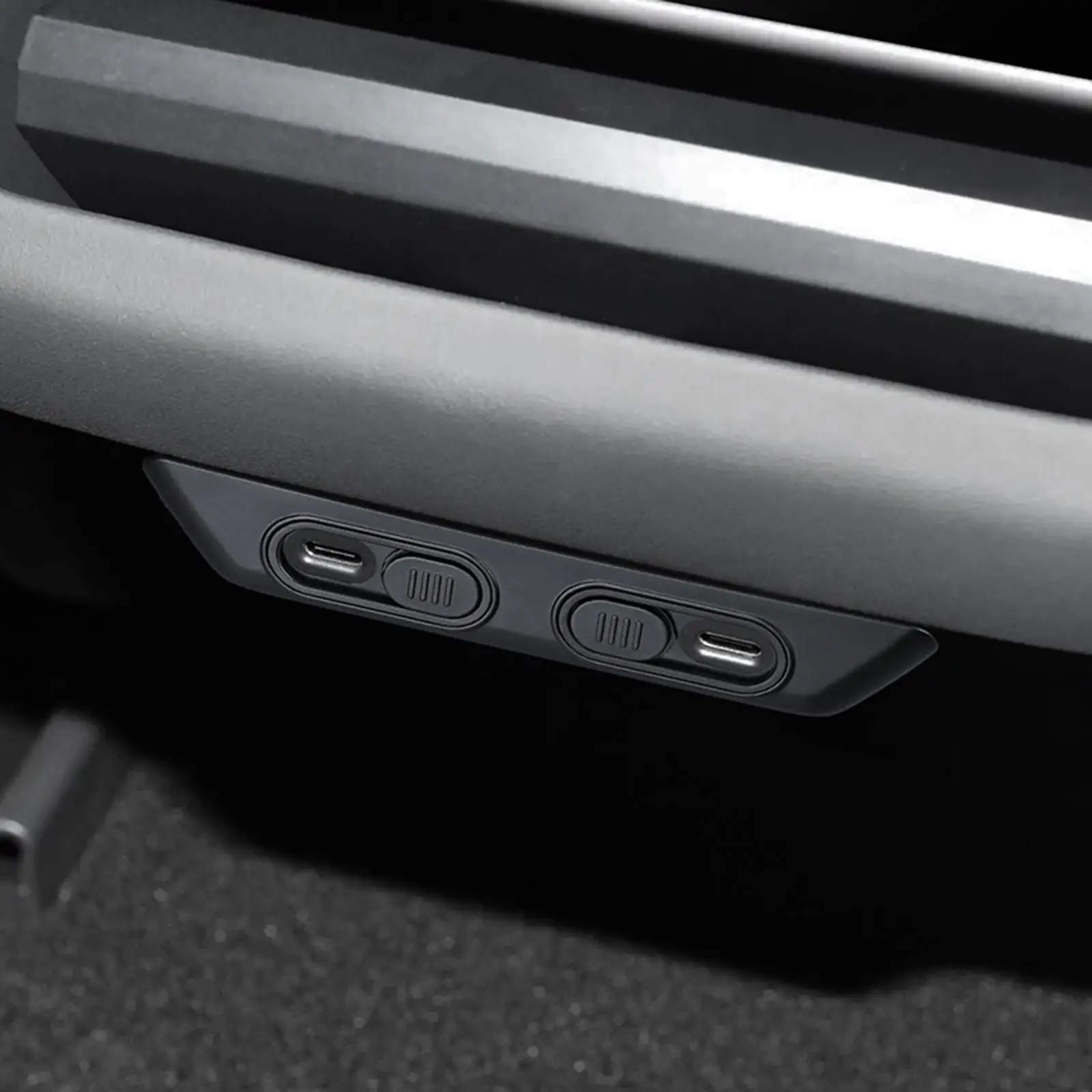 

Car Rear USB Charging Port Protective Cover Spare Part Interior Accessories Decoration Dustproof for Tesla Model Y Model 3