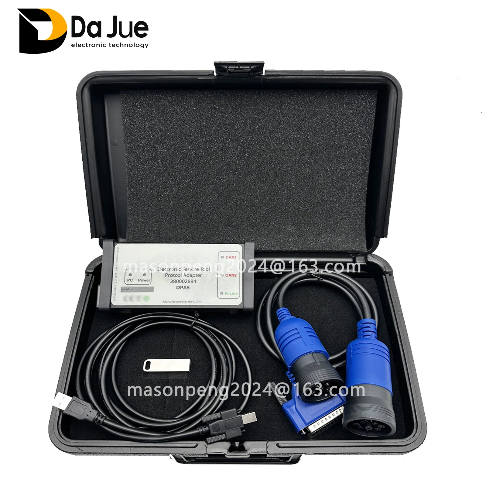 white DPA5 For Heavy Duty Truck Scanner Code Reader Full System Diagnostic Tool for Trailer Bus Wheel Loader Excavator