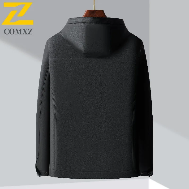 Autumn Mens Leather Jacket 2025 New Casual Loose Fit Hooded Coat Stylish Trendy Wear Premium Comfort Lightweight Leather Coats