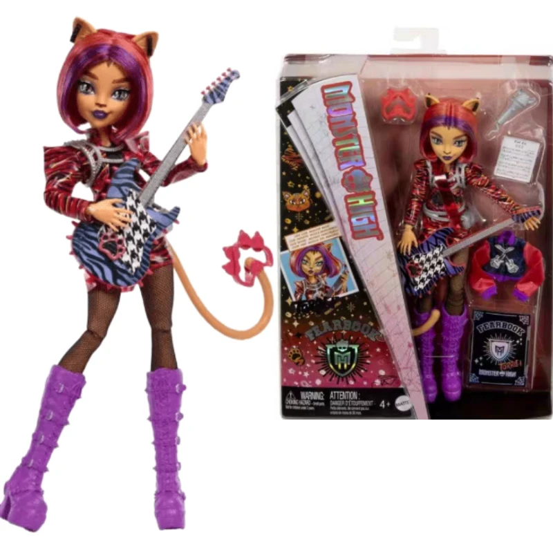 New Surprise Doll Monster High Fearbook Cat Toralei Music Set  Toy Set Gifts for Girls