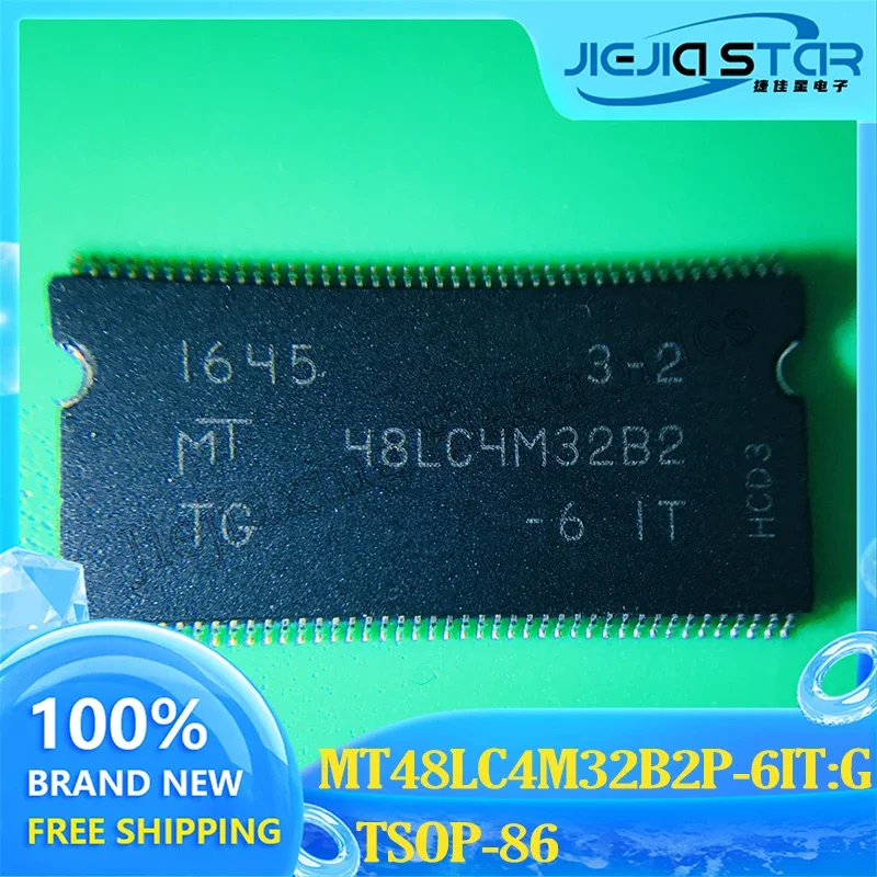 Memory Chip for Spot Electronics, MT48LC4M32B2P-6IT:G, MT48LC4M32B2P, 48LC4M32B2, TSOP86, 100% Brand New and Original