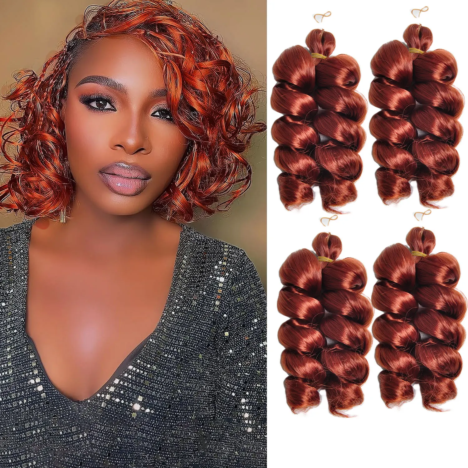 

French Curls Braiding Hair Water Wave Hair Synthetic Crochet hair Ombre Blonde Afro Curls Deep Wave Braiding Hair Extension