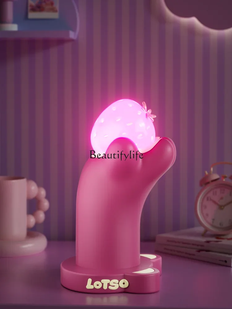 

Girly heart atmosphere bedside dopamine desktop ornament touch-sensitive luminous ornament