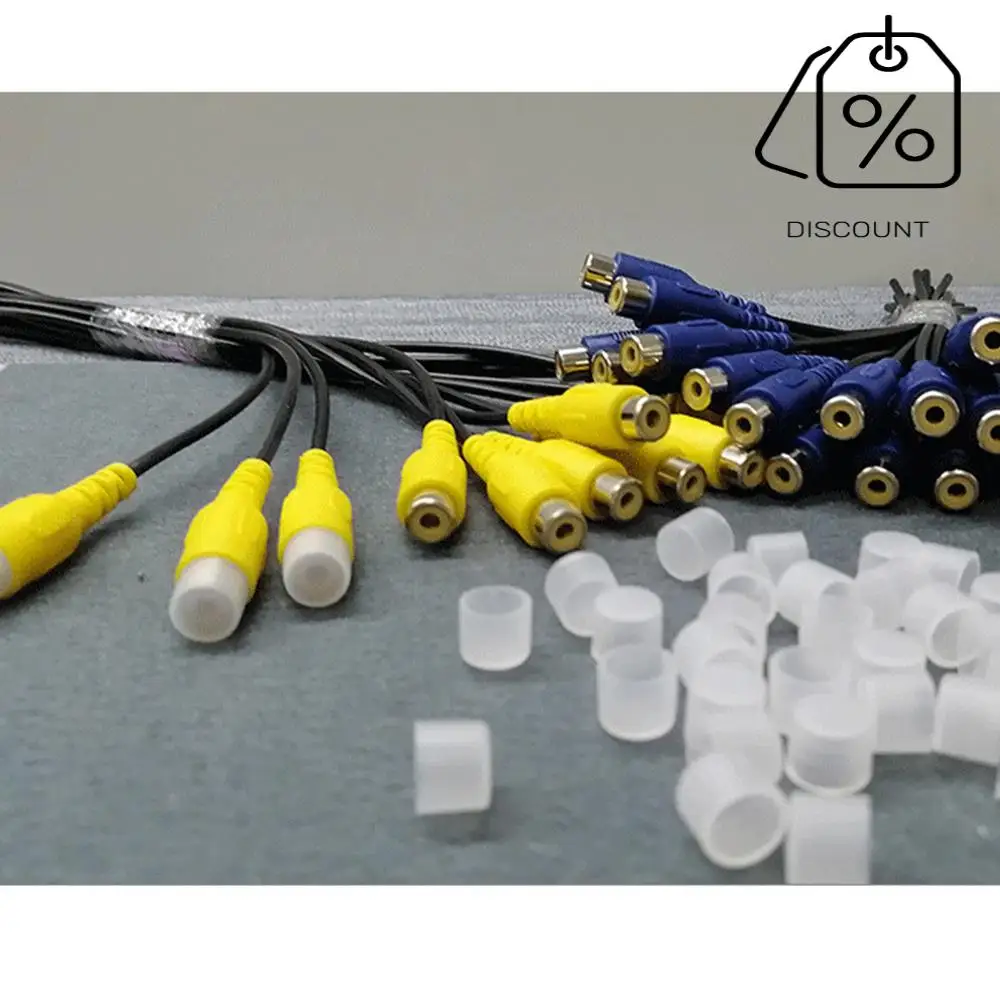 ABMF-500 قطعة/الوحدة سدادة RCA الغطاء الواقي الصوت لوتس رئيس لوتس كتلة التوصيل الغبار واقية غطاء الغبار واقية