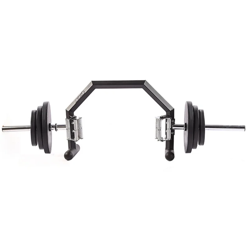 Semi-Open Hexagon Trap Barbell Bar Multifunctional Squat Deadlift Farmer Walk Weight Bearing Fitness Equipment