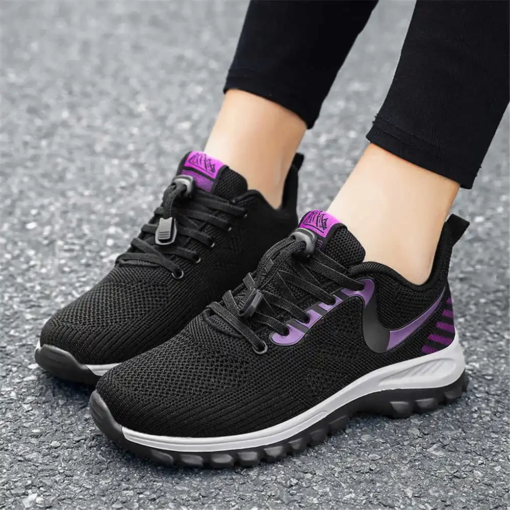 Quick Lacing System Knit White Woman Sneakers Flats Women's Autumn Spring Shoes Walks Sport Dropshiping Baskette Snaeker