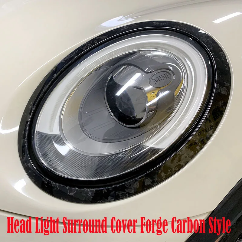 For Mini Cooper Black Forge Carbon Fiber Style UV Protection Head and Rear Lamp Cover For mini cooper F56