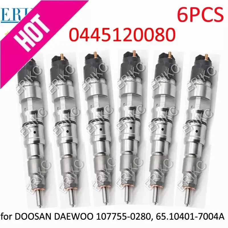 

0445120080 NEW DIESEL COMMON RAIL FUEL INJECTOR 0445 120 080 for DOOSAN DAEWOO 1077550280 65104017004 107755-0280 65.10401-7004A