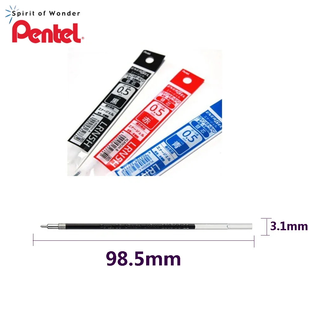10PCS Japan Pentel Gel Pen Refills LRN5H Suitable for BLW355 BLC35 School Acsesories School Stationery 0.5mm