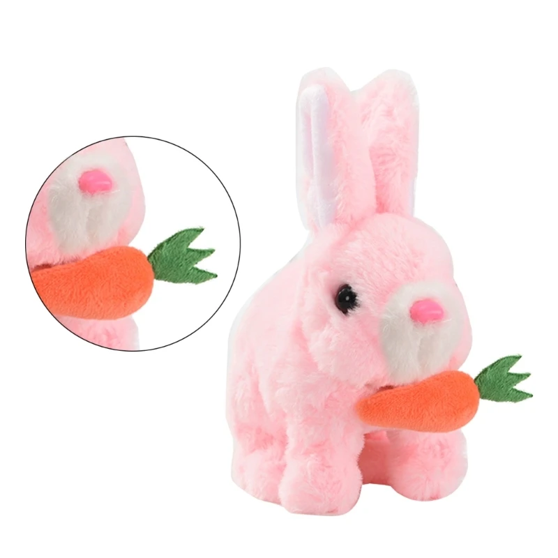 Peluche Coniglio saltellante da compagnia con funzione che offre comfort compagnia per i bambini