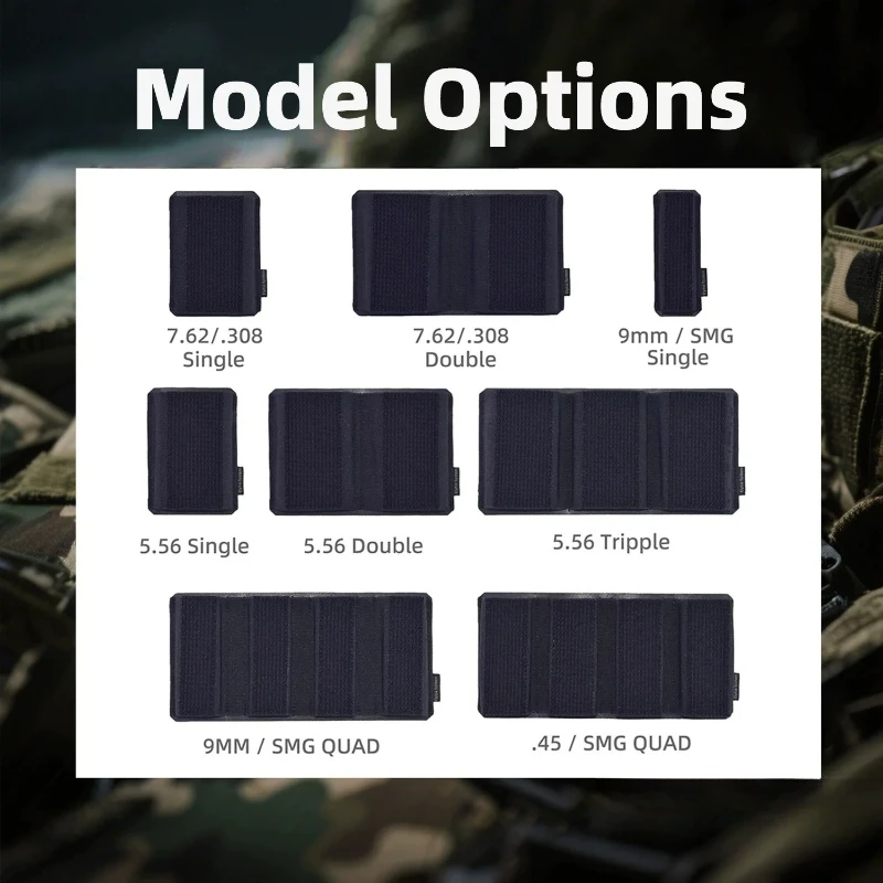 Tactical Chest Pouches With Internal Elastic Inserts Single Double Triple Quadruple Modular Outdoor Gear Storage Pouch