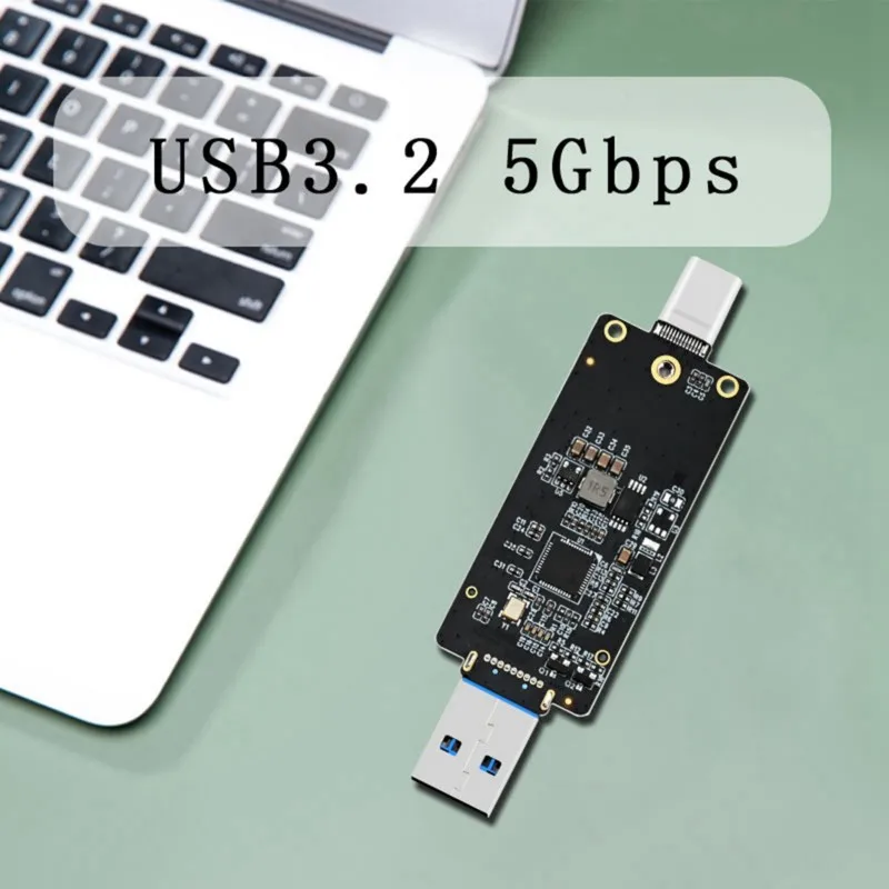 A53M-Dual-Head USBA Type-C M. 2 NGFF SATA Solid-State Drive Box Adapter Board 5Gbps, 1 Set Protocol